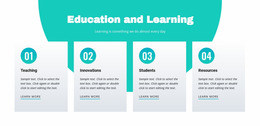 Education And Learning - Create HTML Page Online