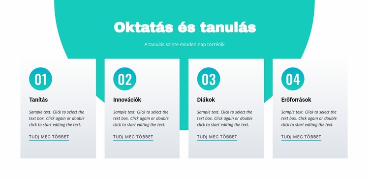 Oktatás és tanulás CSS sablon