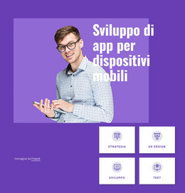 Studio Di Sviluppo Di App Per Dispositivi Mobili - Modello Di Sito Web Semplice