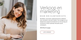 Verkoop En Marketing - Responsieve Website