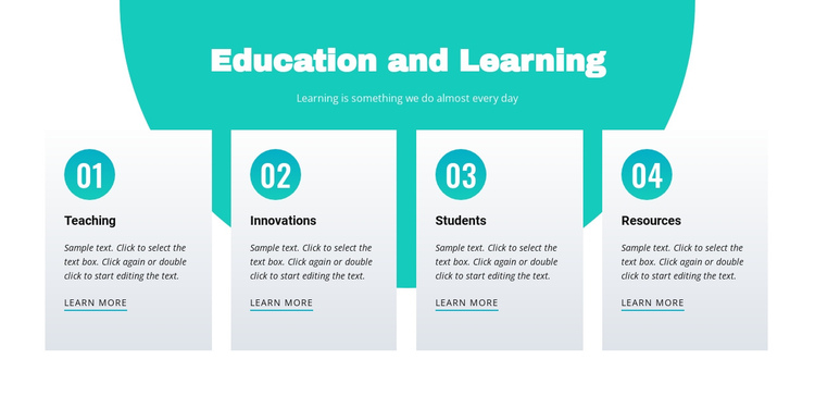Education and learning One Page Template