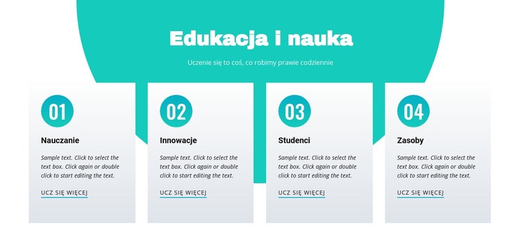 Edukacja i nauka Projekt strony internetowej