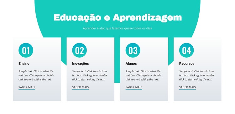 Educação e aprendizagem Construtor de sites HTML