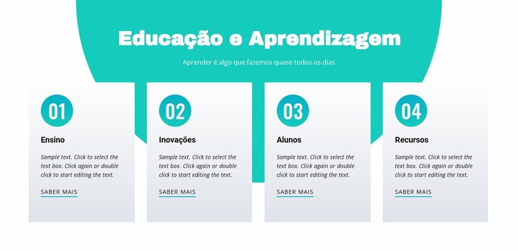 Educação e aprendizagem Modelos de construtor de sites