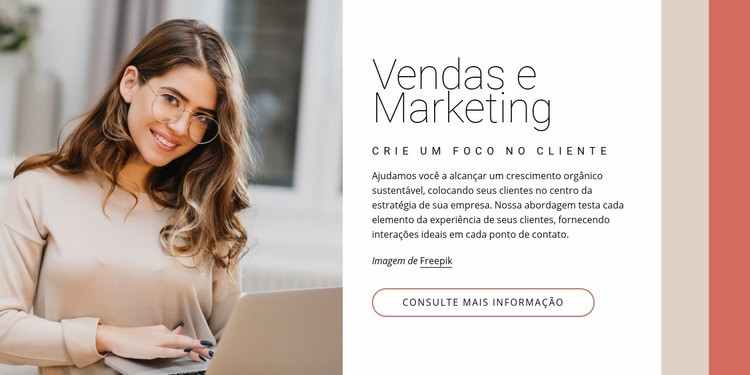 Vendas e Marketing Modelos de construtor de sites