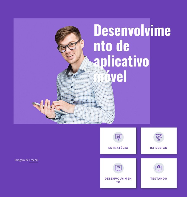 Estúdio de desenvolvimento de aplicativos móveis Template CSS