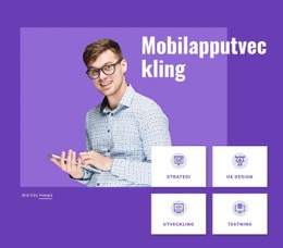 Mobilappsutvecklingsstudio - Enkel Webbplatsmall