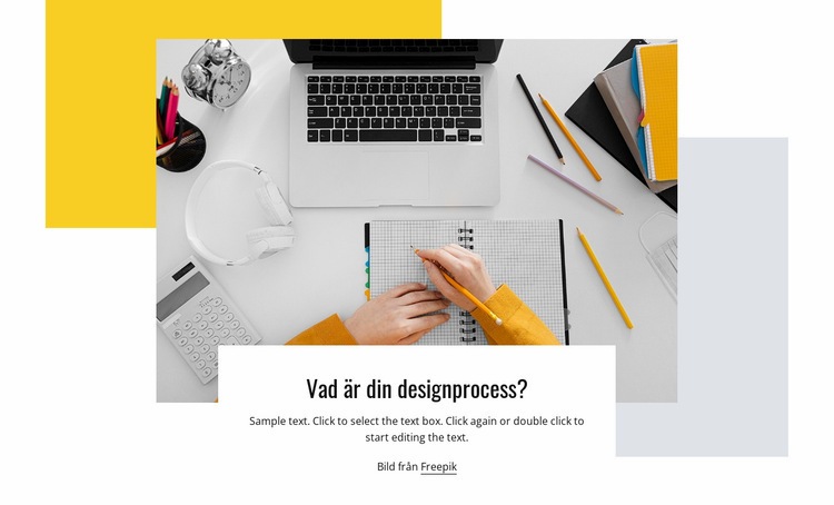 Designprocessen Webbplats mall
