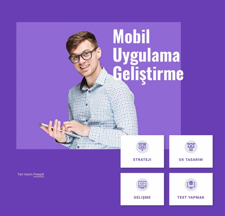 Mobil uygulama geliştirme stüdyosu Açılış sayfası