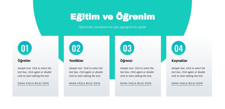 Eğitim ve öğrenim CSS Şablonu