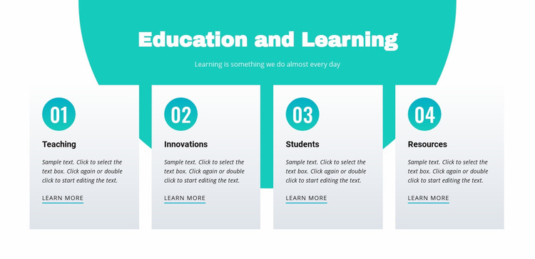 Education and learning Web Page Design