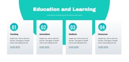 Education And Learning Mega Menu
