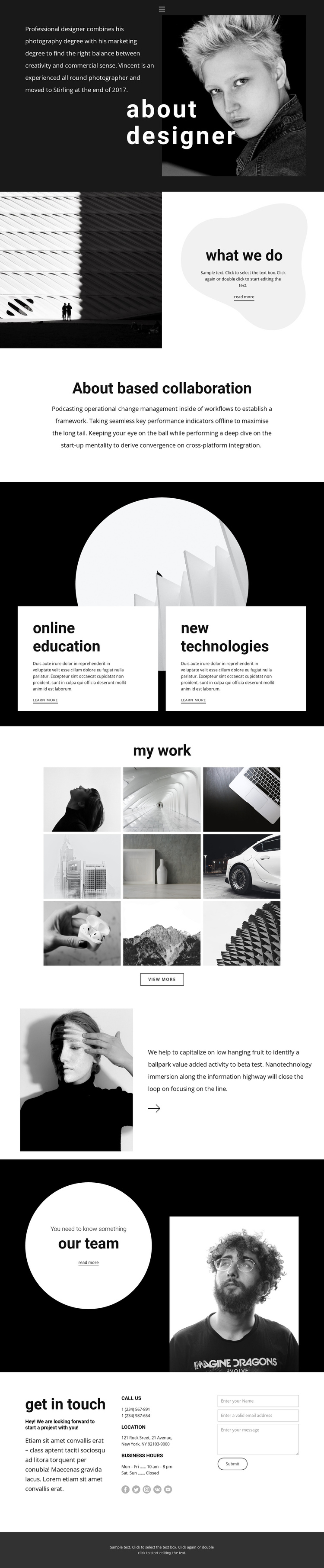 Most creative agency One Page Template