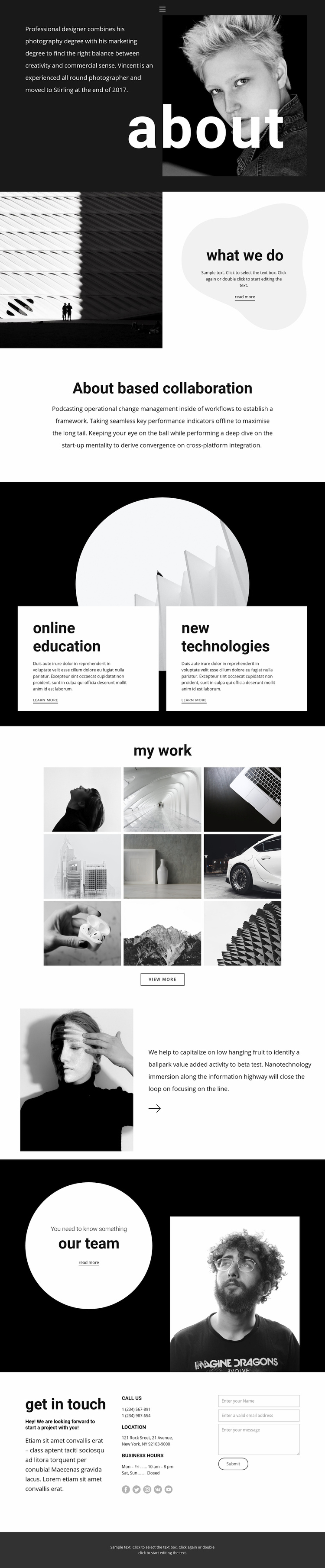 Most creative agency Squarespace Template Alternative