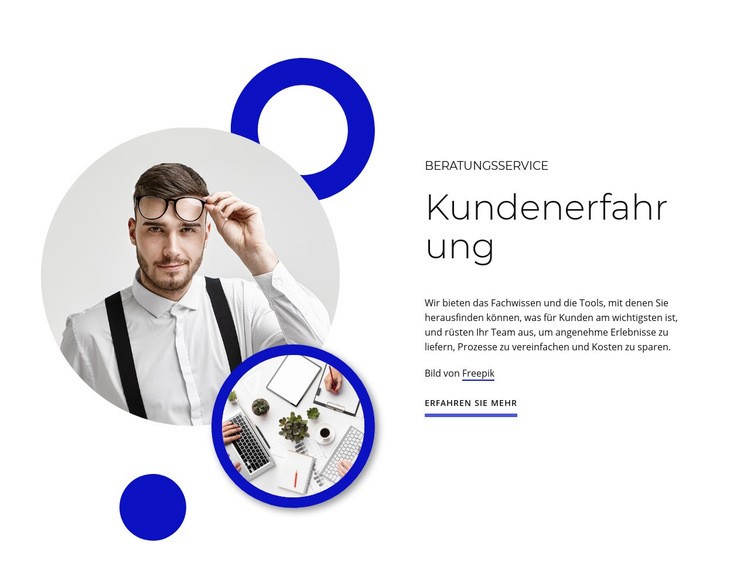 Kundenerfahrung HTML Website Builder