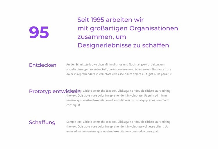 Designerfahrung Website Builder-Vorlagen