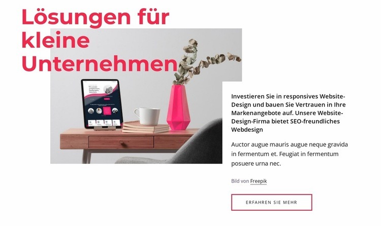 Zukunftsweisendes Design Website design