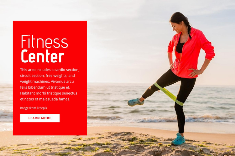 Workout and exercise classes Elementor Template Alternative