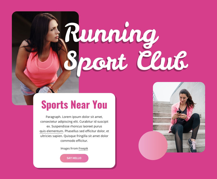 Virtual running club Elementor Template Alternative