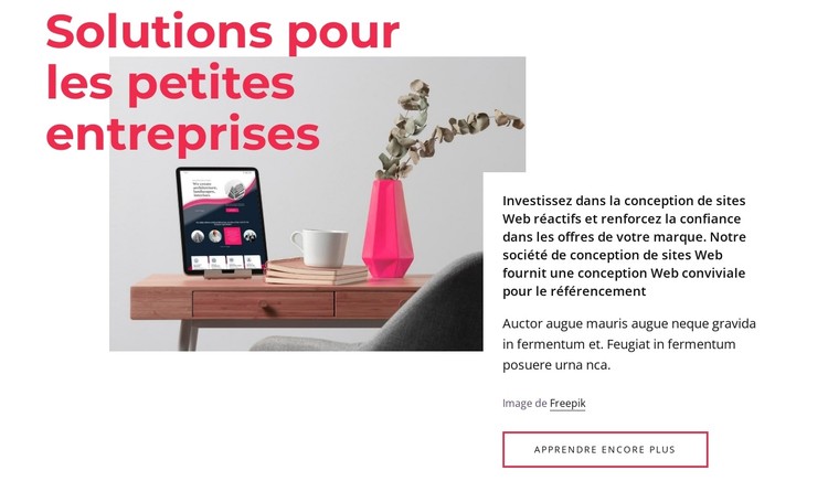 Conception tournée vers l'avenir Modèle CSS