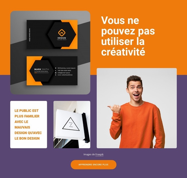 Faire appel à la créativité Modèle HTML5