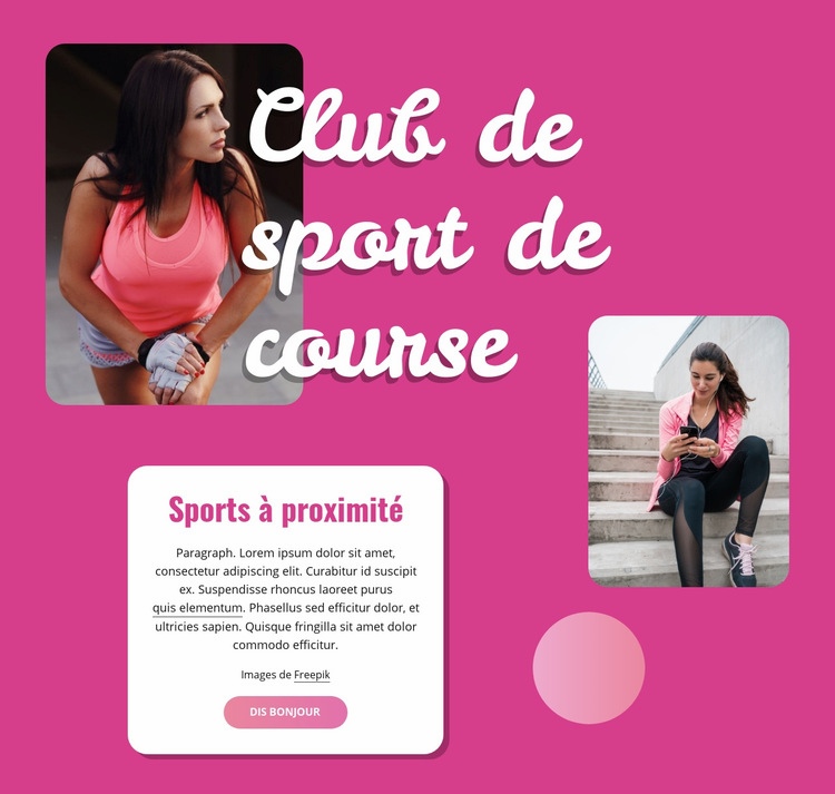 Club de course virtuel Thème WordPress