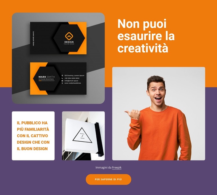 Evocare la creatività Modello di sito Web