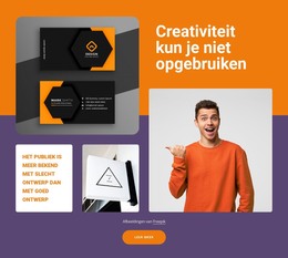 Creativiteit Oproepen - Eenvoudige HTML-Sjabloon