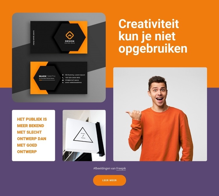 Creativiteit oproepen HTML5-sjabloon