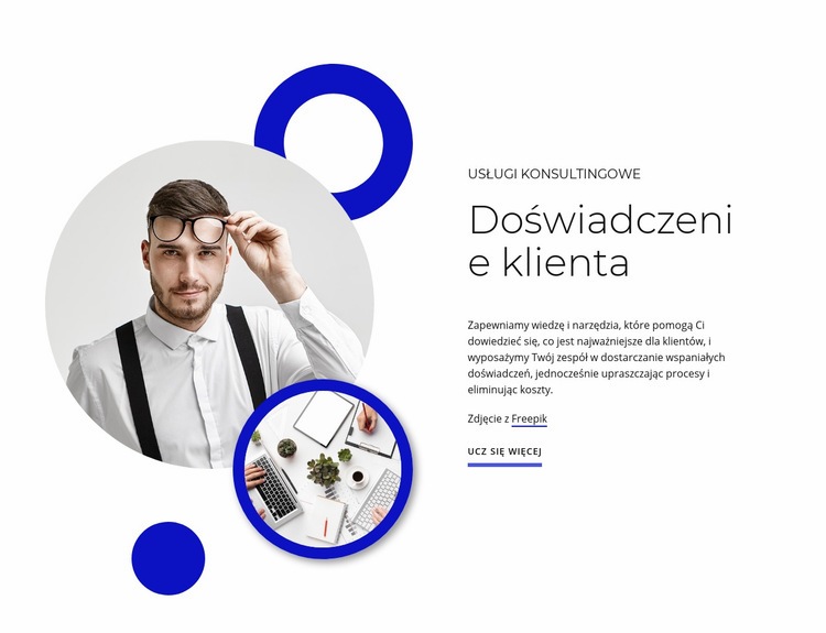 Doświadczenie klienta Kreator witryn internetowych HTML