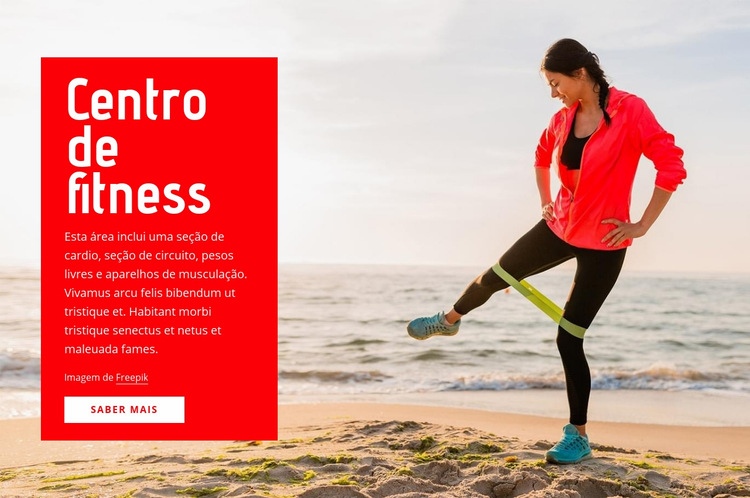 Aulas de treino e exercícios Landing Page