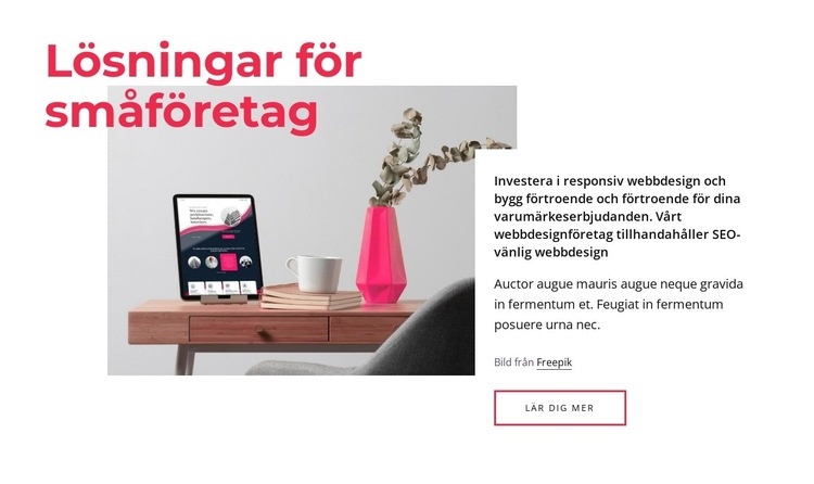 Framåtblickande design CSS -mall