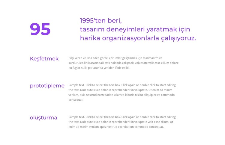 Tasarım deneyimi CSS Şablonu