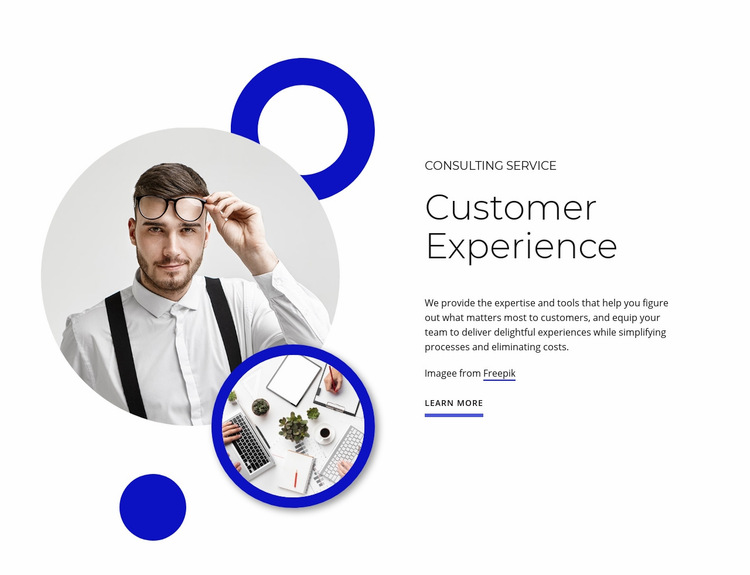 Customer experience Web Page Design