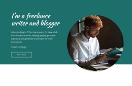 I'Am A Freelance Writer Premium Template