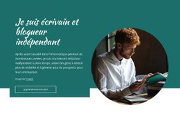 Maquette De Site Web Pour Je Suis Un Écrivain Indépendant