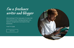 I'Am A Freelance Writer - HTML Template Download