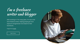 I'Am A Freelance Writer - Custom HTML5 Template