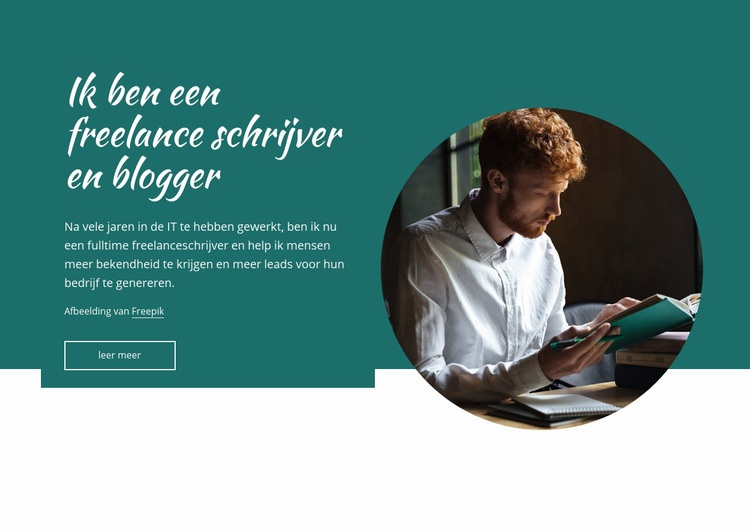 Ik ben een freelanceschrijver Bestemmingspagina