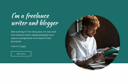 Website Mockup For I'Am A Freelance Writer