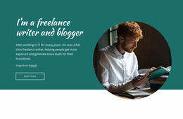 I'Am A Freelance Writer - Landing Page For Any Device