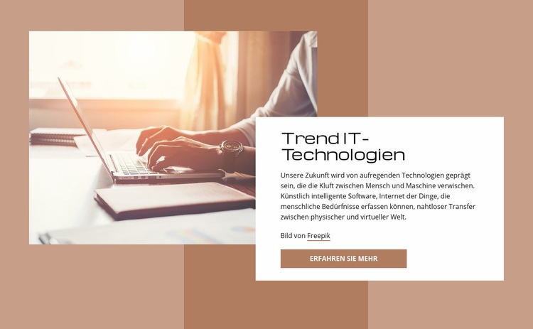 Trendige IT-Technologien Eine Seitenvorlage