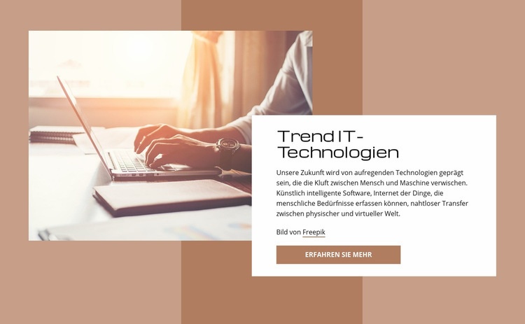 Trendige IT-Technologien HTML5-Vorlage