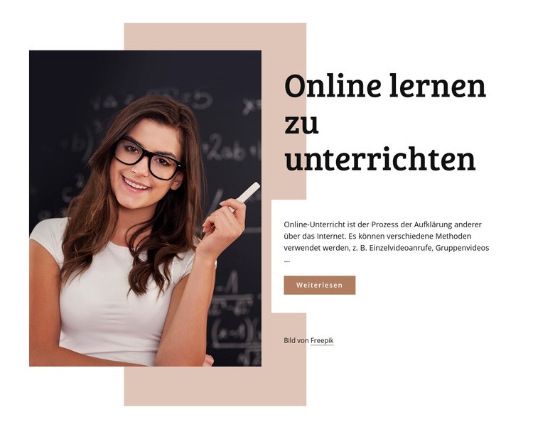 Online lernen zu unterrichten Joomla Vorlage