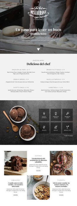 Recetas Y Lecciones De Cocina Plantilla De Diseño CSS