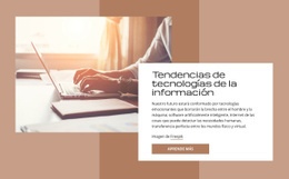 Tendencias En Tecnologías De TI - Plantilla De Sitio Web Móvil