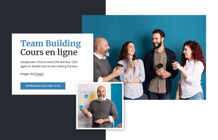 Cours en ligne de Team Building Maquette de site Web