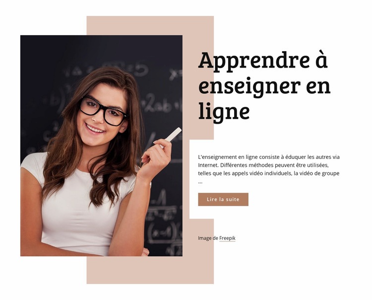 Apprendre à enseigner en ligne Modèle CSS