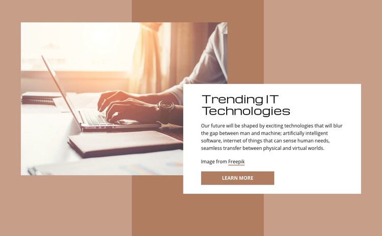 Trending IT technologies Homepage Design