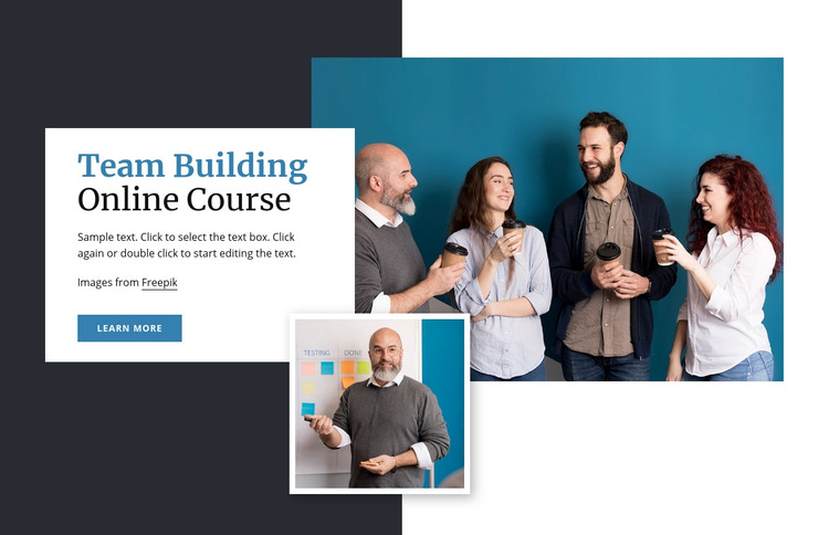 Team building online courses Homepage Design